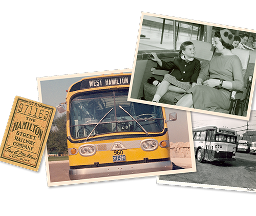HSR 150 vintage photo of buses collage